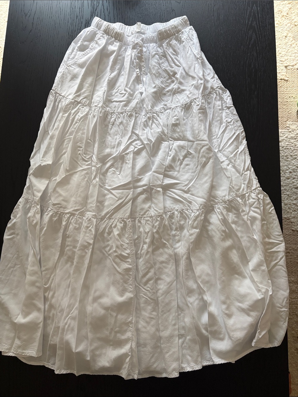 Splendid Women's White Tiered Maxi Skirt - Lightweight, worn once! Small